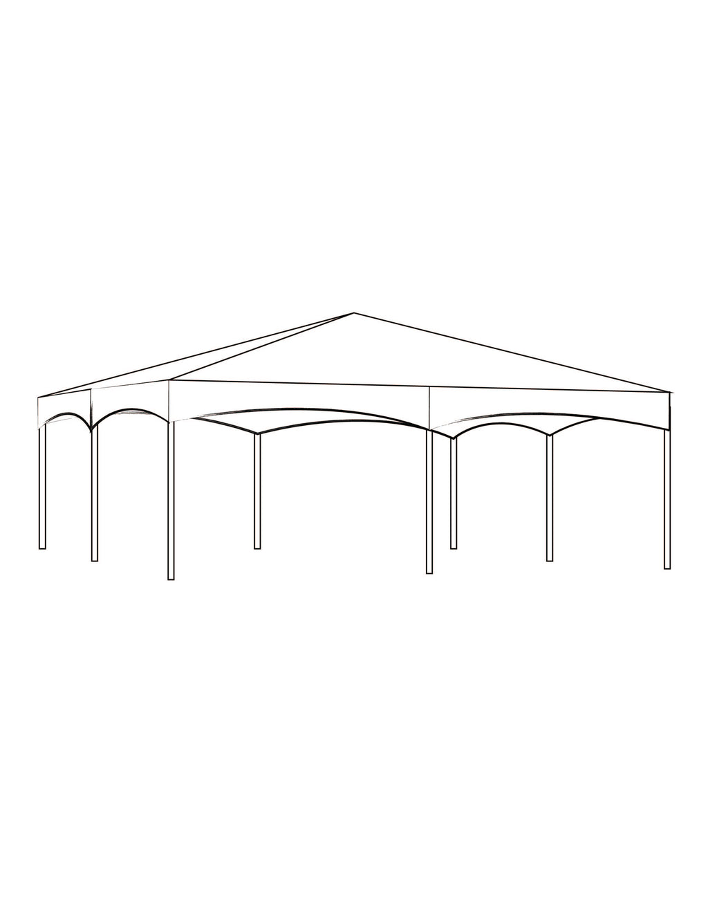 30' x 30' White Solid Top Frame Tent - Alpine Event Co.