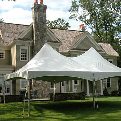 20' x 40' White Solid Top High Peak Tent - Alpine Event Co.