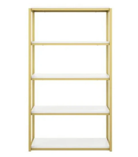 Gold and White Bar Back Shelf