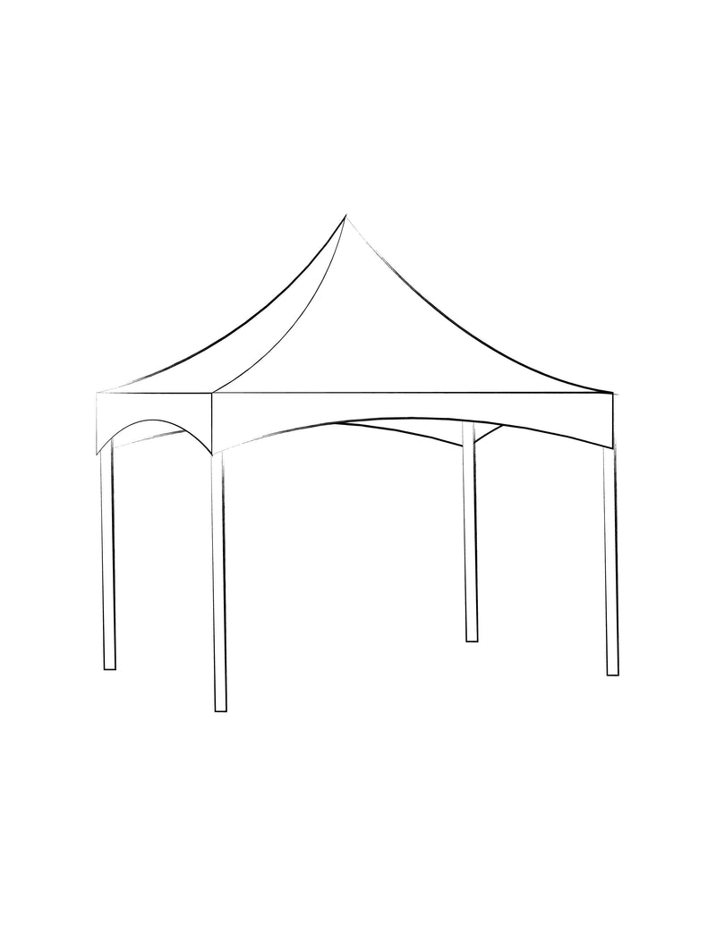 30' x 50' Hip Tent - White