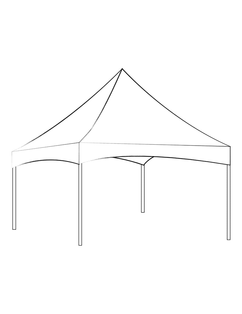 10' x 10' High Peak Tent - White