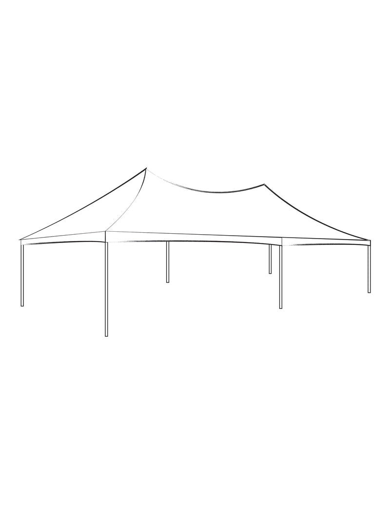 40' x 100' Hip Tent - White