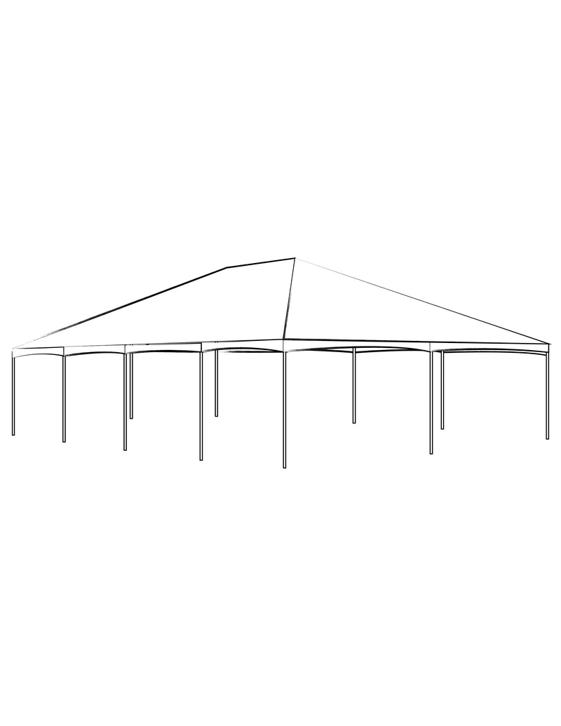 30' x 40' White Solid Top Frame Tent - Alpine Event Co.