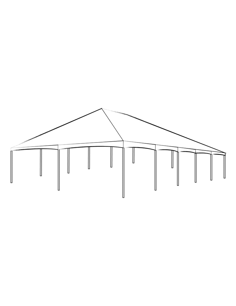 30' x 50' White Solid Top Frame Tent - Alpine Event Co.