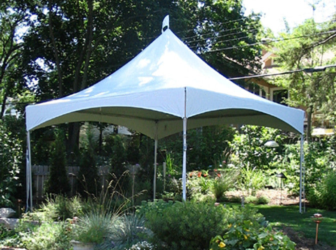 10' x 10' White Solid Top High Peak Tent - Alpine Event Co.