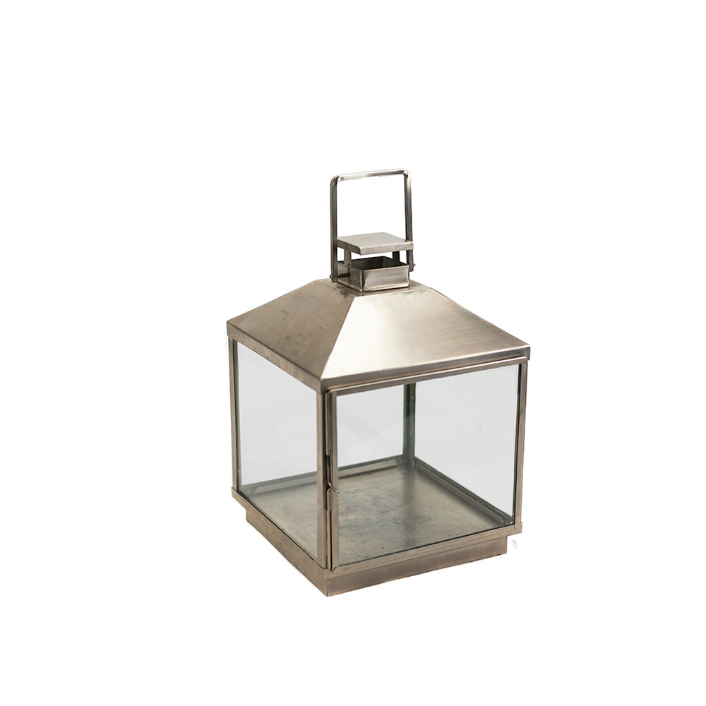 Brushed Stainless Carriage Lantern - Alpine Event Co.