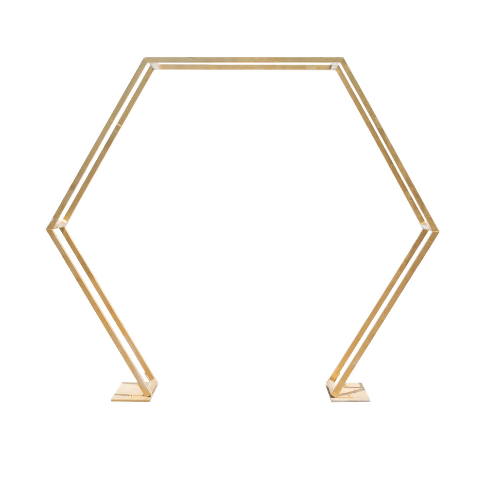 Gold Hexagon Arch - Alpine Event Co.