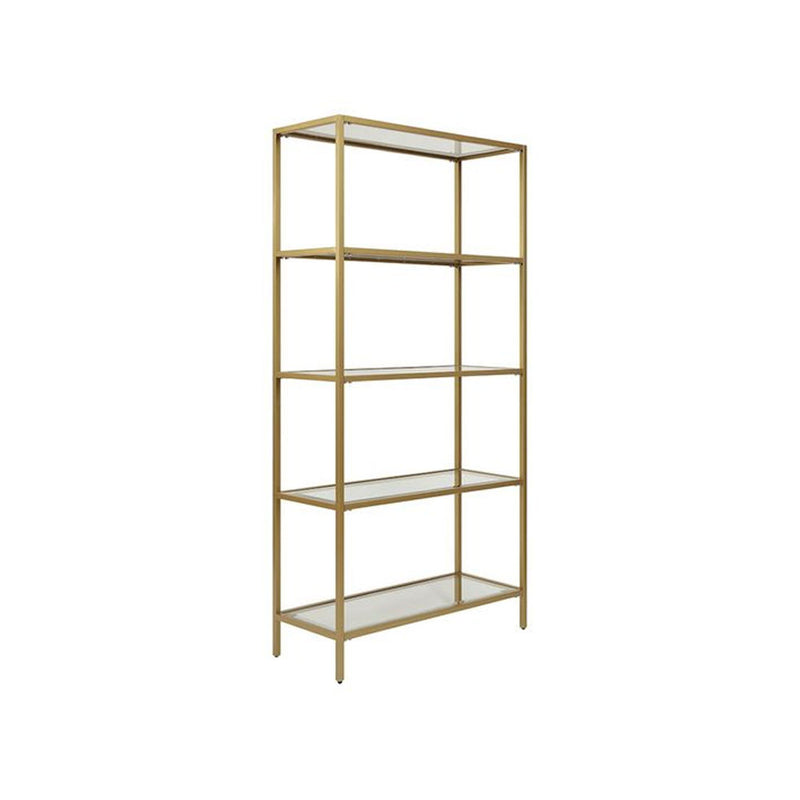 Gold and Glass Shelving