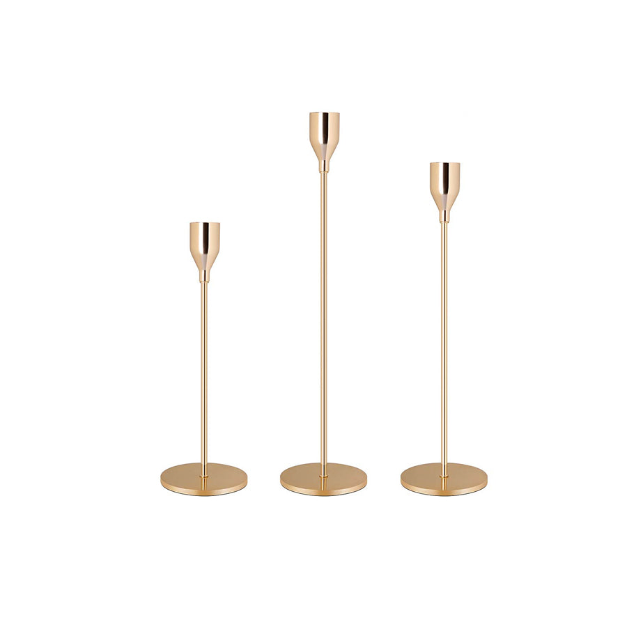 Gold Candle Holders - Alpine Event Co.