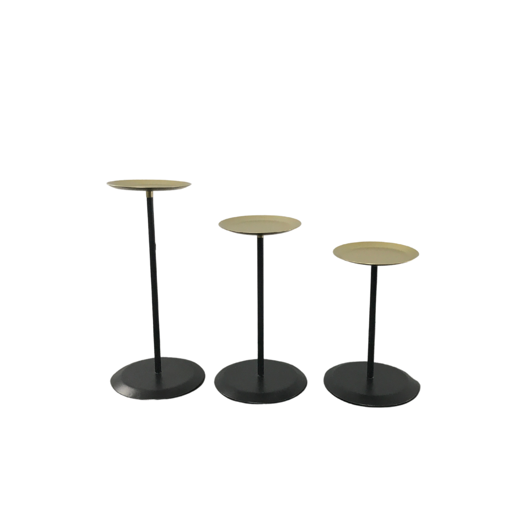 Gold + Black Candle Stand