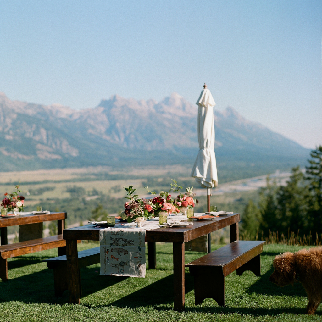 Farmhouse Dining Table - 4'x8' - Alpine Event Co.